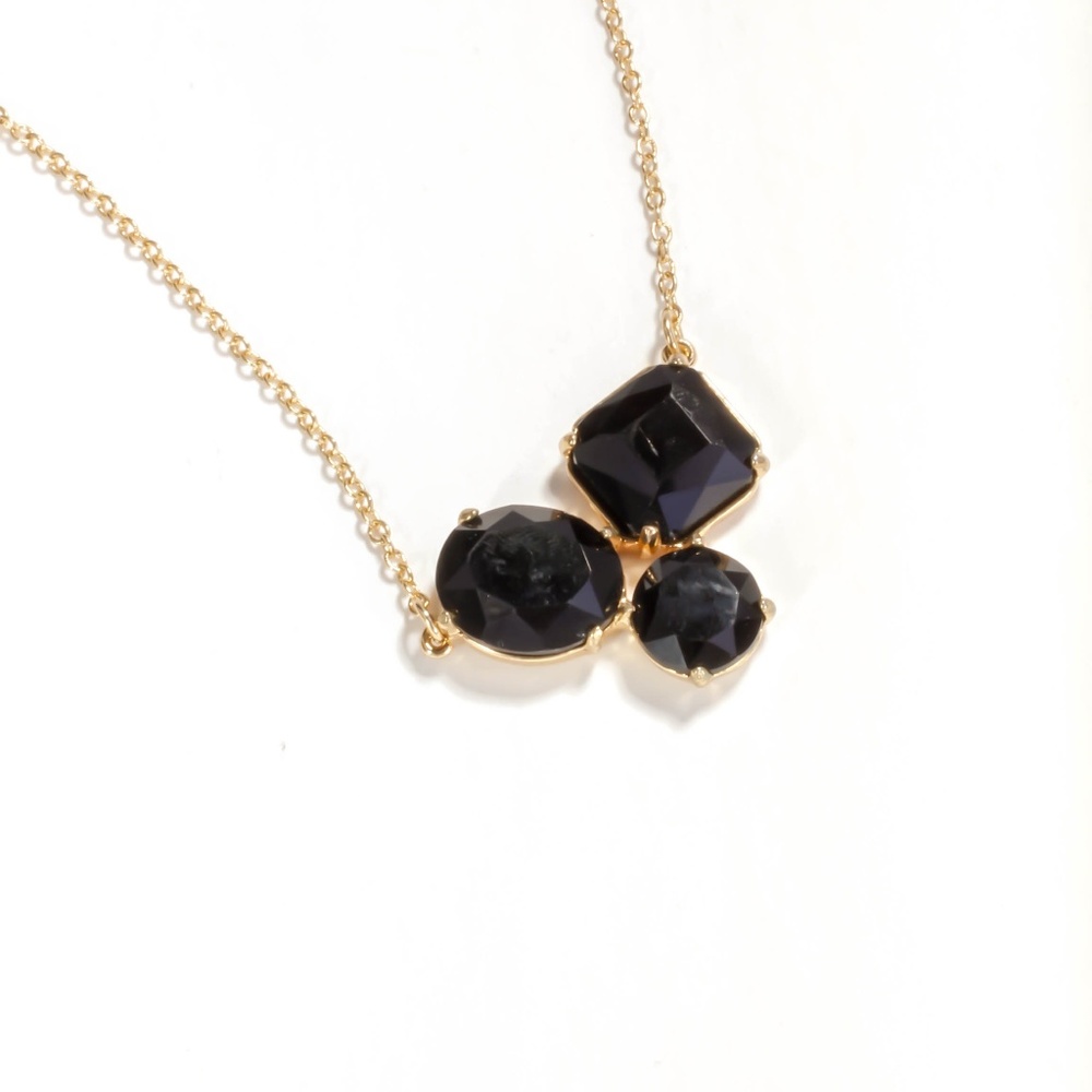kate spade black crystal necklace
